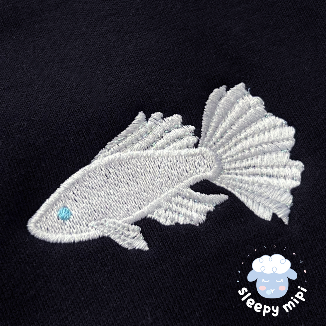 single betta fish sorcerers embroidered hoodie